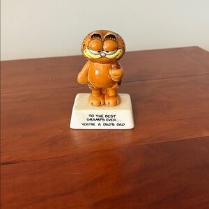 Vintage Garfield Enesco Figurine – Best Grandpa Ever – 1978 (Repaired)